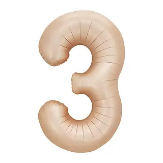 Globo Metalizado Numero 3 Latte