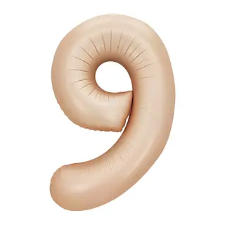 Globo Metalizado Numero 9 Latte