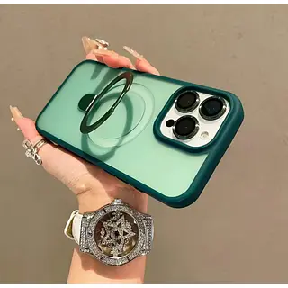 Case Magsafe Verde Mate Protector Cámaras Iphone 13pro+