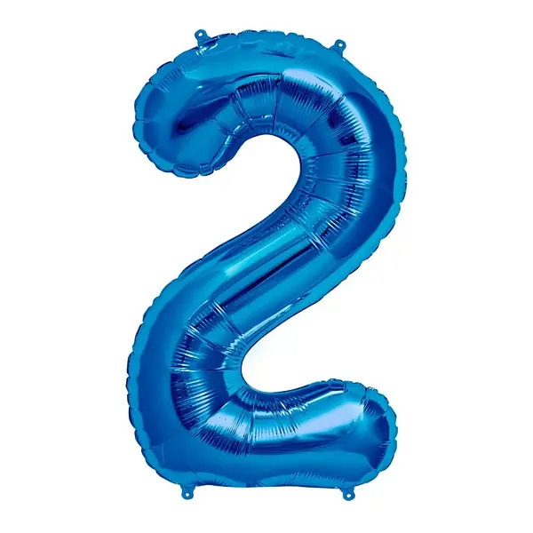 Globo Metalizado Numero 2 Azul