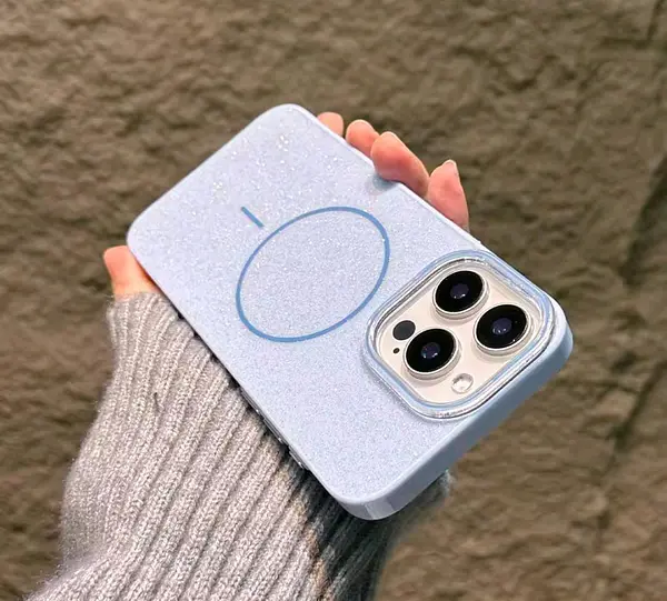 Case Magsafe Antishok Brillante Azul Iphone 16pro