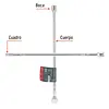Llave De Cruz 20" Pulida Y Cromada Con Entrada Cuadro 1/2"