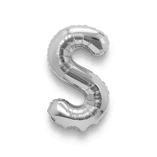 Globo Metalizado Letra S Plateado
