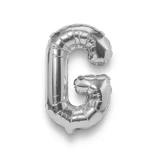 Globo Metalizado Letra G Plateado