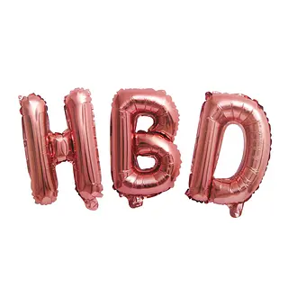 Globo Metalizado Hbd Oro Rosa