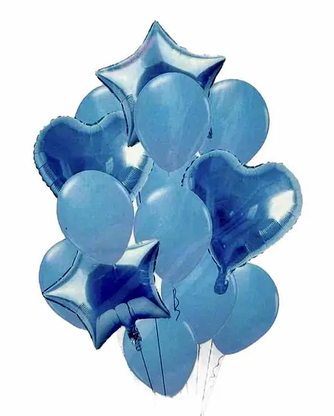 Bouquet De Globos Foil+Latex Azul