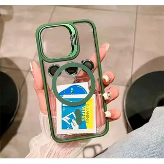 Case Magsafe Borde Verde Protector Cámaras Iphone 16pro+