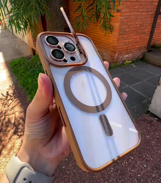 Case Magsafe Borde Cafe Protector Cámaras Iphone 16pro