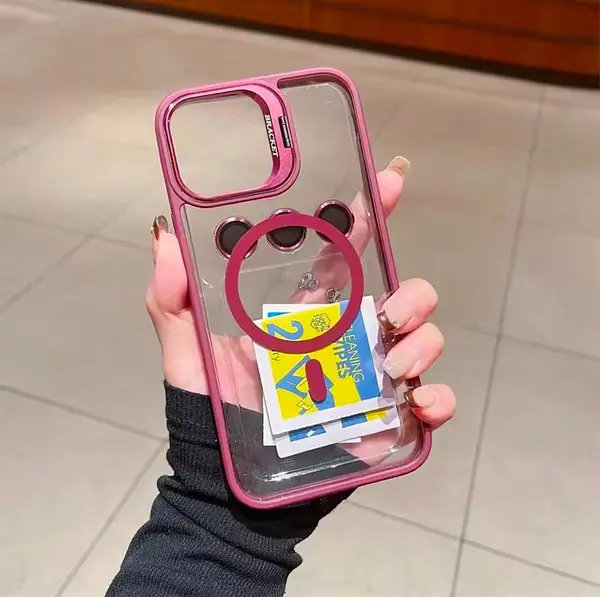 Case Magsafe Borde Vinotinto Protector Cámaras Iphone 16pro