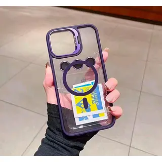 Case Magsafe Borde Morado Protector Cámaras Iphone 13pro