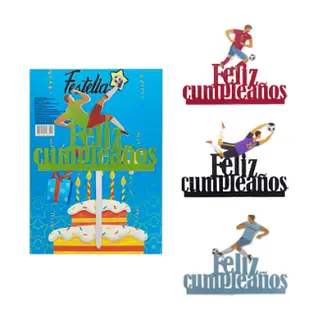 Adorno Para Pastel Feliz Cumpleaños Futbol