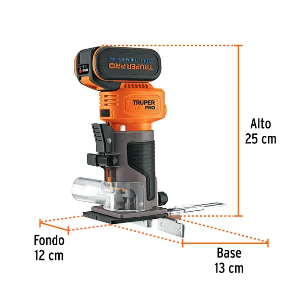 Mini Router Inalámbrico 20 V Truper Brushless