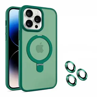 Case Magsafe Verde Mate Soporte Iphone 12