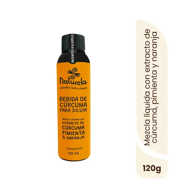 Bebida De Cúrcuma Con Extracto De Pimienta Y Naranja