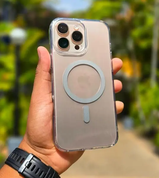 Case Transparente Degrade Gris Magsafe Iphone 16pro+