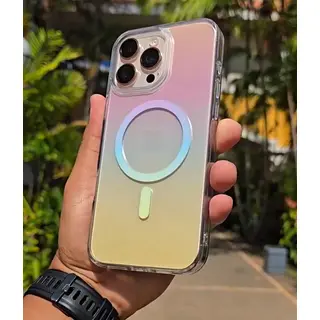 Case Transparente Degrade Tricolor Magsafe Iphone 15