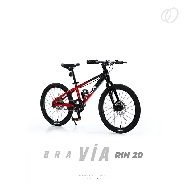 Bicicleta Itook Bravia T-12000 Rin 20" Rojo+Negro