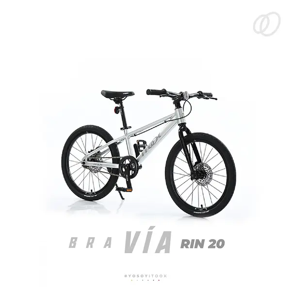 Bicicleta Itook Bravia T-12000 Rin 20" Plateado
