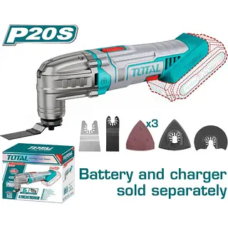 Multiherramienta Inalámbrica Oscilante 20v + Bateria Total