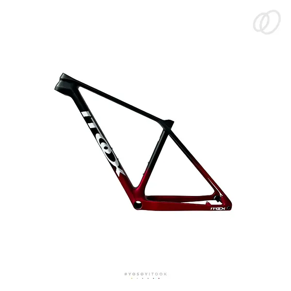 Marco Mtb Fly One Negro Mate/Rojo Escarchado L
