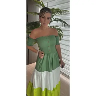 Vestido Largo Encauchado En Popelina Chic