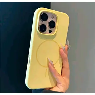 Silicon Case Magsafe Amarillo Iphone 16
