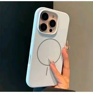 Silicon Case Magsafe Azul Claro Iphone 16pro+