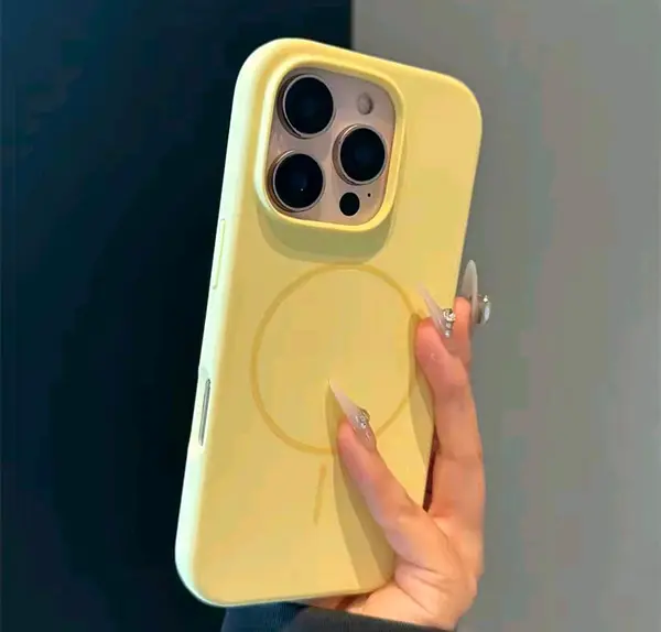 Silicon Case Magsafe Amarillo Iphone 13pro+