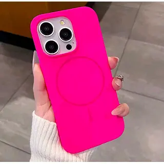 Silicon Case Magsafe Fucsia Claro Iphone 13