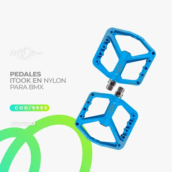 Pedal Bmx Itook Nylon Azul 283 Gramos