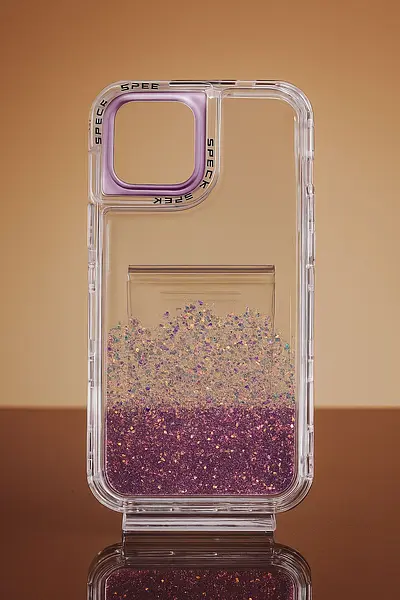 Case Transparente 360° Escarcha Lila Iphone 11