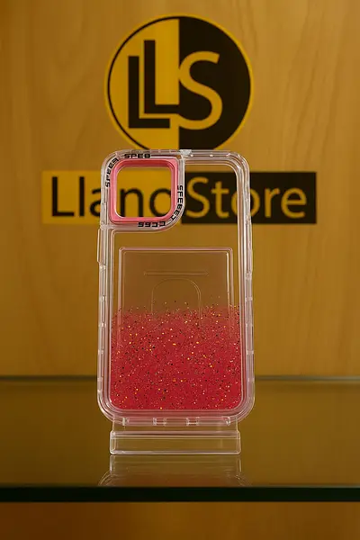 Case Transparente 360° Escarcha Rosado Iphone 15