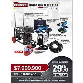 Generador Electrico + Pulidora + Taladro + Careta