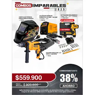 Careta Electronica + Soldador + Kit Taladro + Taladro