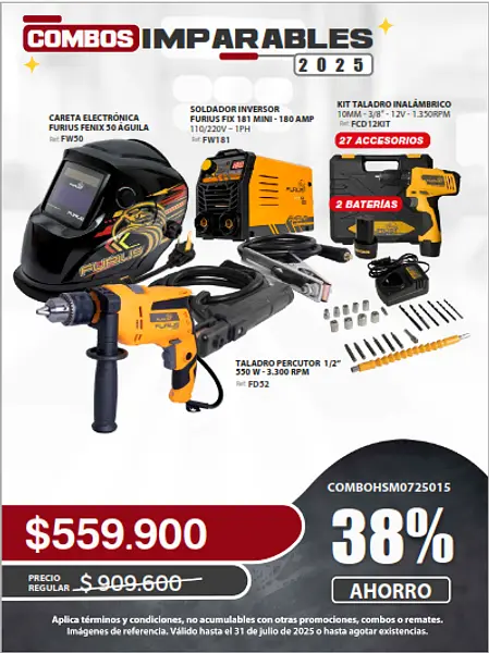 Careta Electronica + Soldador + Kit Taladro + Taladro