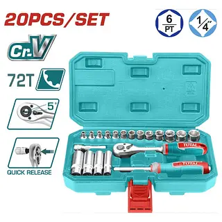 Juego De Copas Y Ratchet 1/4" Super Select - 20pzs Total