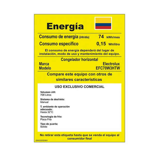 Congelador Electrolux 708l Horizontal Con Turbo Freezer