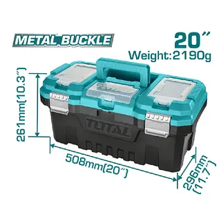 Caja De Herramientas 20" Plástica - Cierre Metálico Total