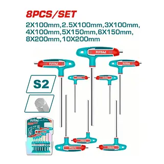 Juego De Llaves Allem Con Mango En T - 8pzs Total