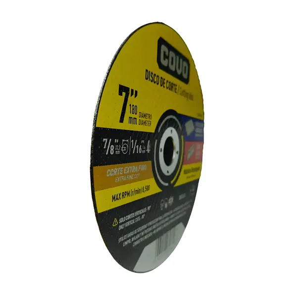 Disco De Corte Extra Fino Covo 7" (180mm) Para Metal Y Acero