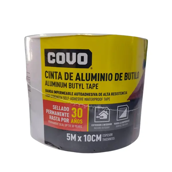 Cinta De Aluminio De Butilo - 10cm X 5m - Grosor 1.5mm