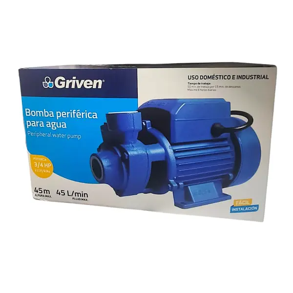 Bomba Periférica Griven 3/4 Hp | Agua Doméstica E Industrial