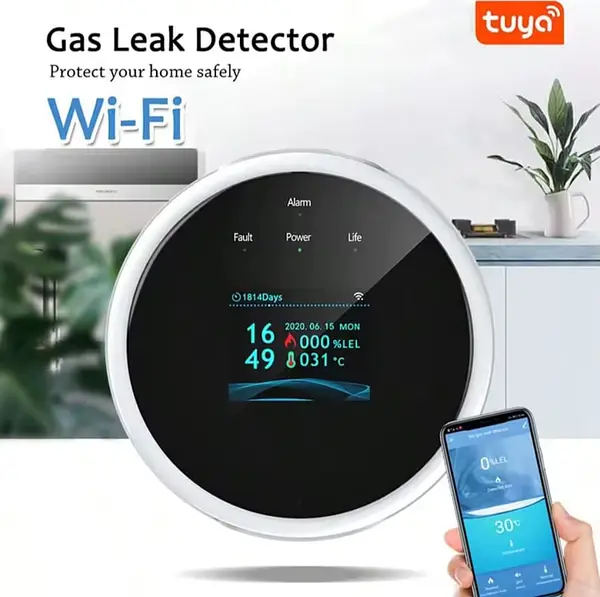Sensor De Gas Y Humo Alarma Inteligente Wifi Tuya