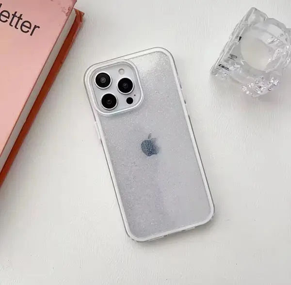 Case Escarcha Blanco Borde Blanco Iphone 11
