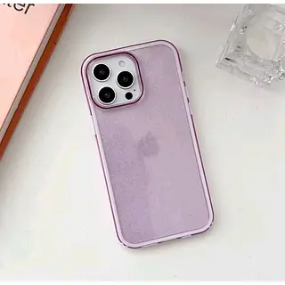Case Escarcha Lila Borde Blanco Iphone 11