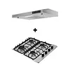 Combo Estufa Sp6040 Y Campana Challenger 60cm Cx4000 Inox