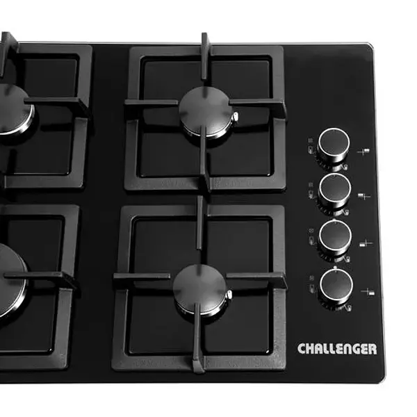Combo 1 Challenger: Estufa, Horno Y Campana Negra 60 Cm