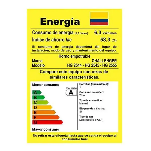 Combo 1 Challenger: Estufa, Horno Y Campana Negra 60 Cm
