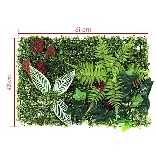 Panel De Hojas Y Plantas Verdes