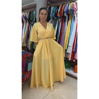 Vestido Largo Amarillo - Fresco Y Elegante